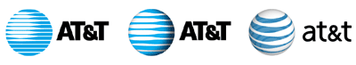 three AT&T bell logos