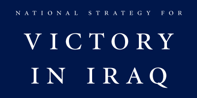 'National Strategy For' in small, small letters; 'Victory in Iraq' in huge letters