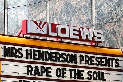Loews marquee reading: MRS HENDERSON PRESENTS / RAPE OF THE SOUL