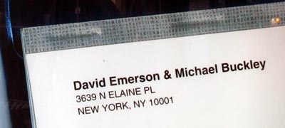 Detail of checks, address is 3639 Elaine Pl