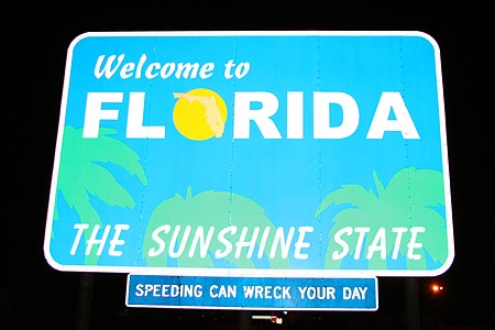 Welcome to Florida sign